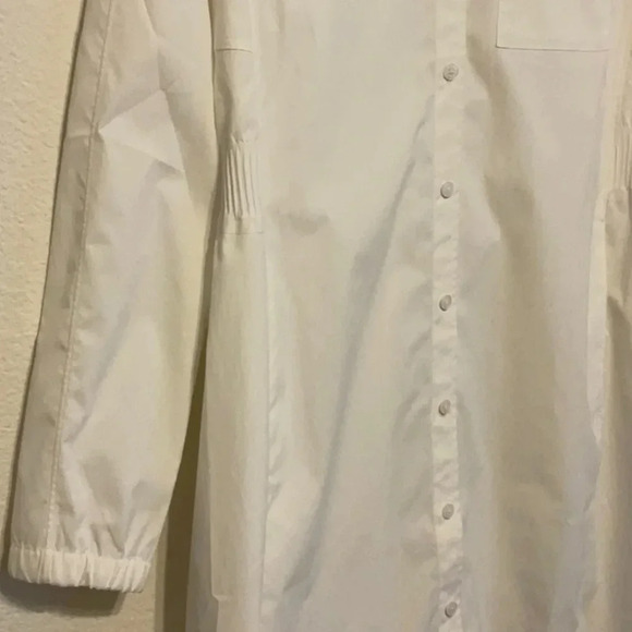 ATHLETA Cinched Waist Long Sleeve Performance Poplin Jacket / MIDI Shirt Dress - Picture 3 of 12